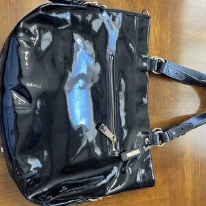 Cole Haan Black Patten Leather  Shoulder Bag Shoulder Strap Missing